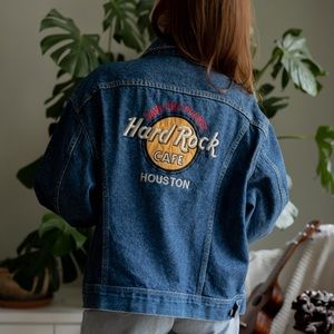 Vintage Lee - hard rock cafe Houston jean jacket